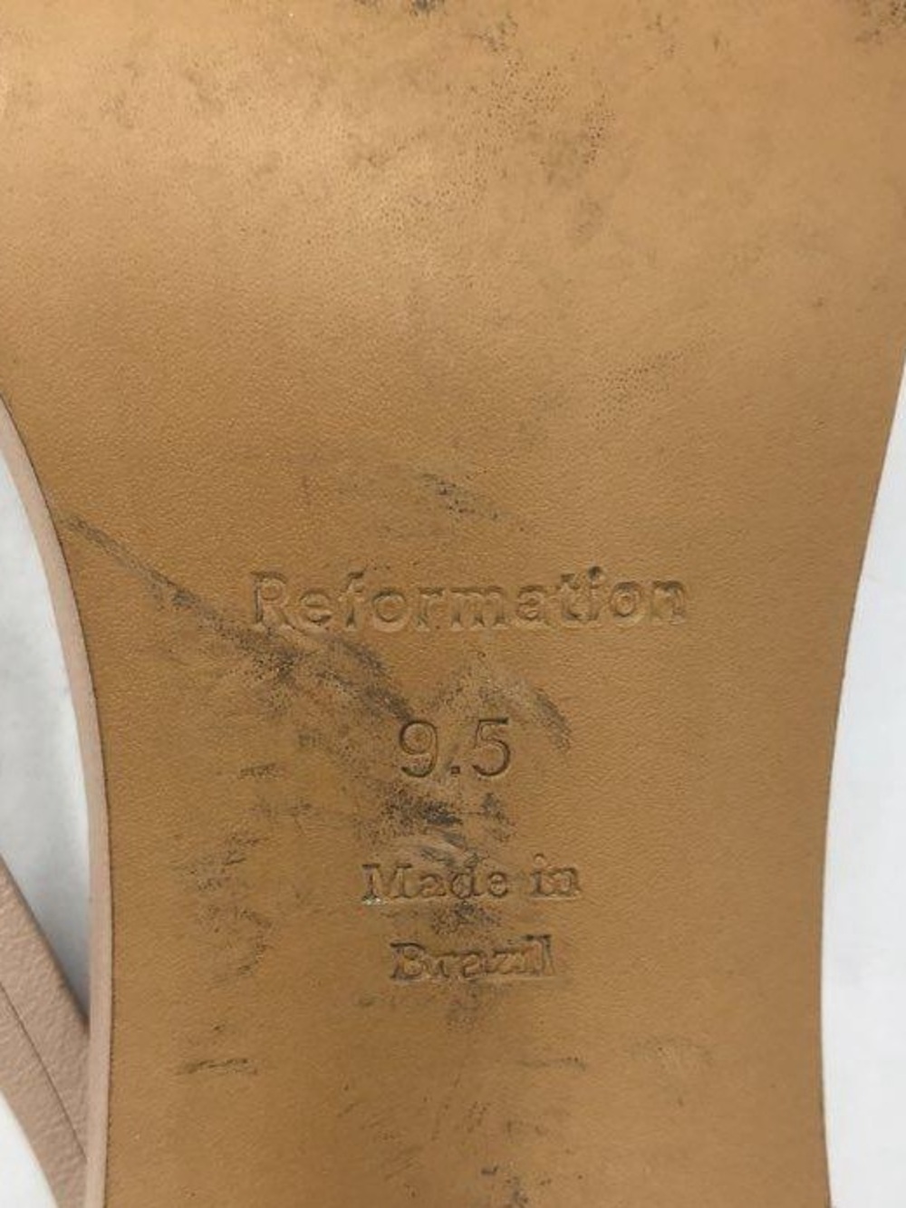 Reformation Carina Tan Rose Lace-Up Sandals - Picture 6 of 6